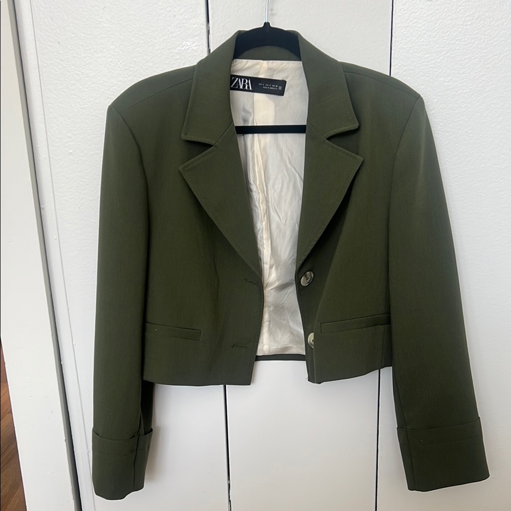 Zara Women's Olive Green Blazer